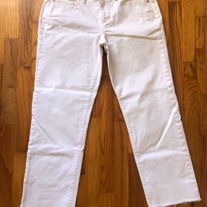 Banana Republic Women's Straight Leg White Jeans